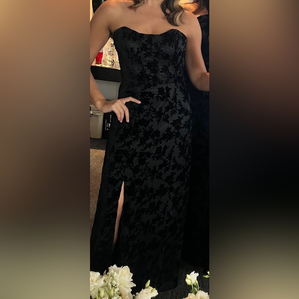 Revelry Mona Floral Burnout Velvet Dress